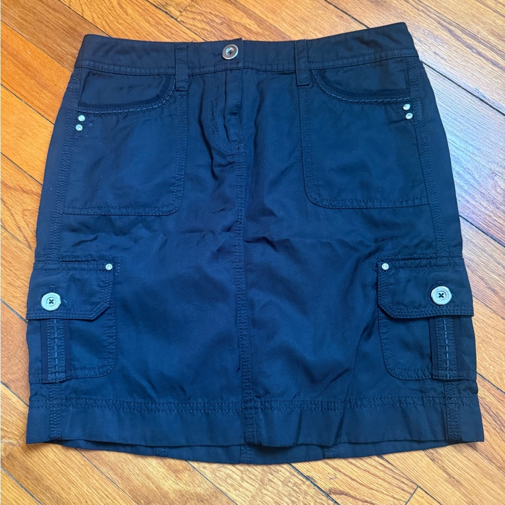 Black Cargo Skirt